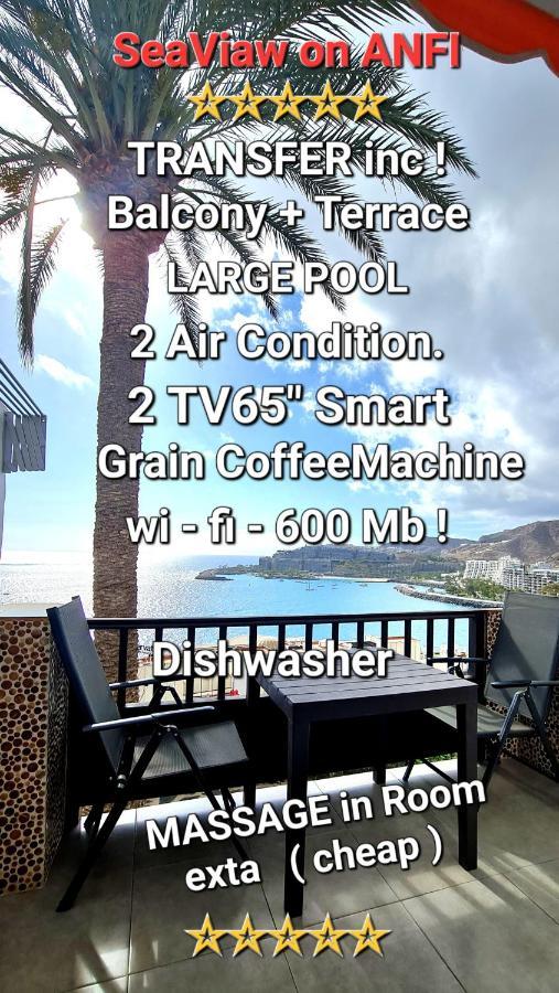 Deluxe Seaview-Sunsets !Transfe-R Inc! Pool,2Aircond,2Tv65",600Mb Dishwasher,,2 Beaches,Anfi-View Patalavaca Exterior foto
